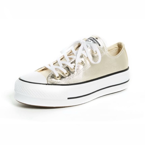 Converse Shoes - Converse CTAS LIFT PLATFORM OX Gold/Black/White '568630C' Women's Size 10